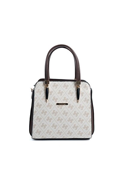 Silver Polo Beige - Brown Sp1136 Women's Handbag