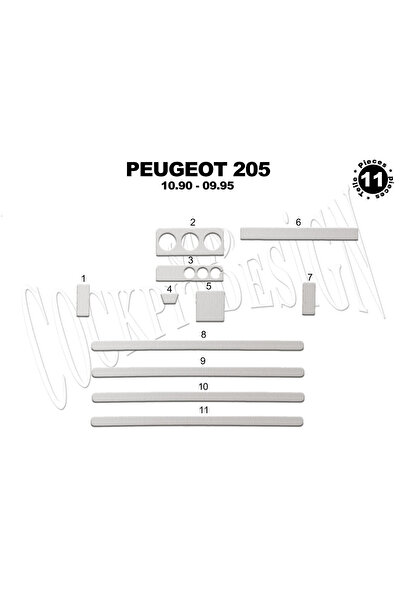 Marscockpitdesign غطاء كونسول وصندوق التروس لسيارة بيجو 205 موديل 1990-1995، ...