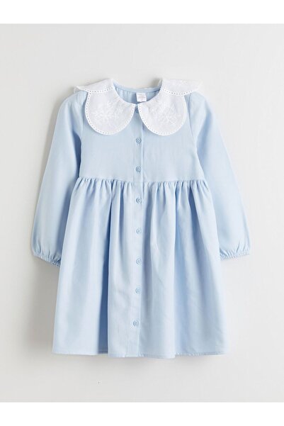 LC Waikiki Lcw Kids Blue Baby Collar Baby Girl Dress