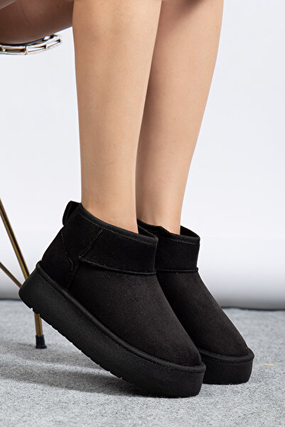 MODA MHS ΓΥΝΑΙΚΕΙΑ ΜΙΝΙ ΜΠΟΤΕΣ NUBUCK ΜΕ ΦΑΝΕΛΑ ΕΣΩΤΕΡΙΚΑ ΨΗΛΗ ΣΟΛΑ U-K