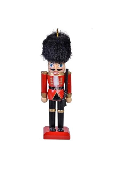 ANTBRO Ornament de Crăciun pentru brad - soldat cu uniformă roșie și căciulă ...