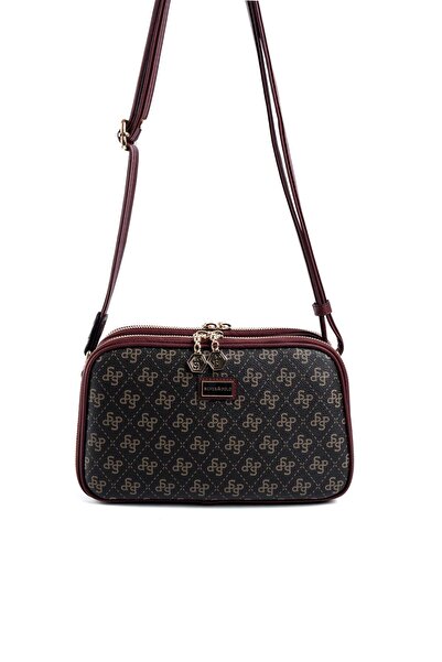 Silver Polo Brown Yellow - Burgundy Sp899 Women's Crossbody Bag