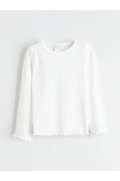 LC Waikiki LCW Kids Bisiklet Yaka Çiçekli Kız Çocuk Elbise ve Tişört