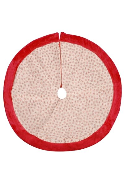 offlimits Fustă de brad de Crăciun cu imprimeu cu fulgi de zăpadă, DecorCasa, 101 cm