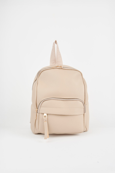 Vivaq Women's Koala Mink 3 Compartment Soft Faux Leather Zipper Closure Travel & Casual Backpack