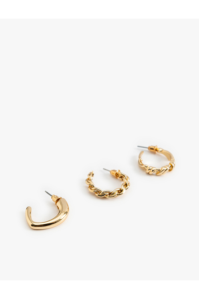 Koton 3'lü Çelik Halka Küpe Seti