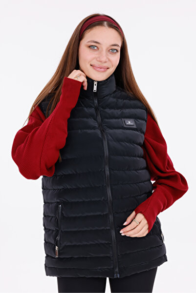 Royalside Жіночий чорний надувний жилет з тканини Nova
