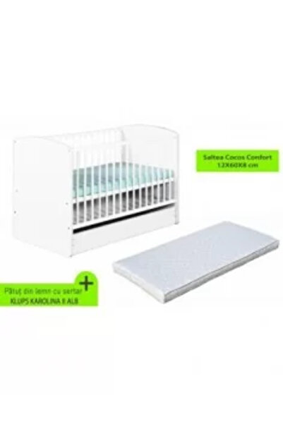 Klups Dřevěná dětská postel Nel Cloud White, NANKD80387