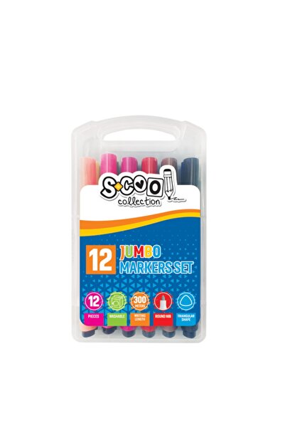 S COOL Markere JUMBO, set 12 buc. - S-COOL