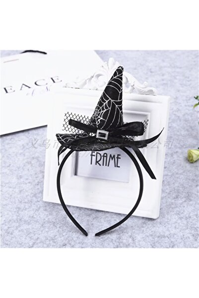 TOYFEST Αξεσουάρ αποκριάτικου πάρτι με καπέλο μάγισσας και τούλι μαύρο αξεσουάρ αποκριάτικων γιορτών