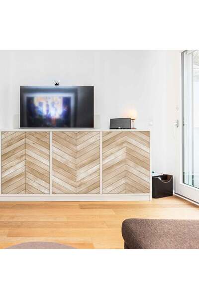 d-c-fix 276-8200 Brown Zigzag Wood Pattern Adhesive Foil (67 cm X 2 Mt)