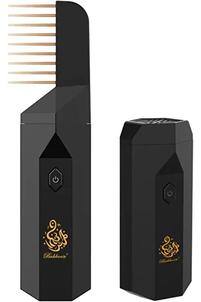 Bakhoor BoSidin مبخرة كهربائية فاخرة قابلة لإعادة الشحن بمنفذ USB بتصميم 2023 (X014-أسود)