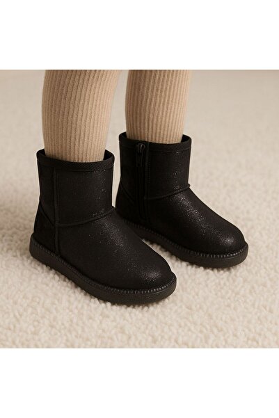 Görkem bebe ayakkabı ve tekstil حذاء بناتي مبطن بالصوف مع نعل مضاد للانزلاق