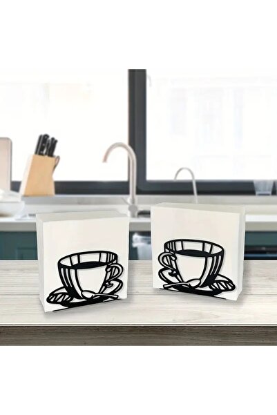 VENON Black Coffee Cup Napkin Holder Napkin Holder Metal Napkin Paper Napkin Cafe Home