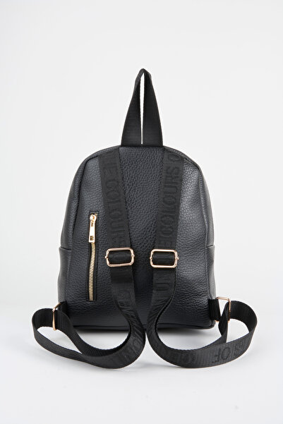 Vivaq Γυναικείο σακίδιο πλάτης Koala Black 3 τμημάτων από μαλακό τεχνητό δέρμα με φερμουάρ που κλείνει με φερμουάρ