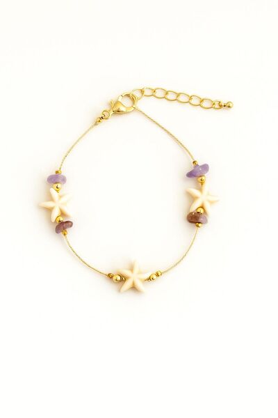 Vipfoni سوار من الأحجار الطبيعية بتفاصيل صدف البحر