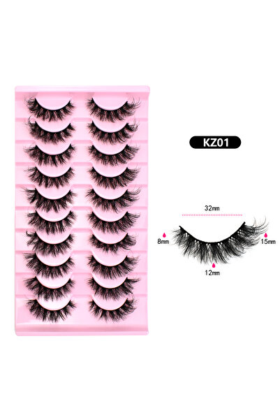 Unbranded/Generic Gene false pufoase, 10 perechi, tavă, model pufos de nurcă ...