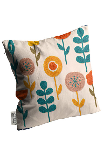 LOVER Nordic Style Floral Double-Sided Throw Pillow Cover Set 4 Pieces Decorative Pillowcase