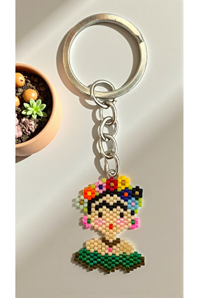 SEARD سلسلة مفاتيح/زينة حقيبة مصنوعة يدويًا من خرز ميوكي