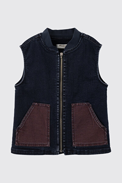 Panço Erkek Bebek Lacivert Kot Yelek