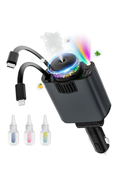 Tradeo 5-in-1 Car Charger and Star light with Air Freshener