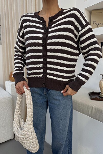 mylove Hair Knitwear Sweater Brown - Ecru