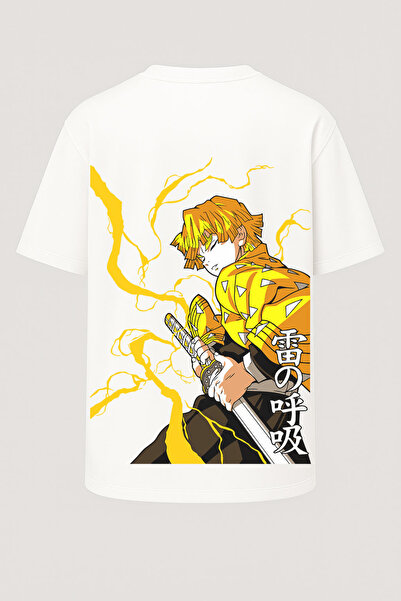nirvoda Tricou oversize Zenitsu – Thunder Breathing Demon Slayer - Imprimare ...