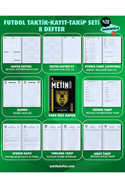 Tasarım Matbaa Taktikdefter Futbol Dev Set 1