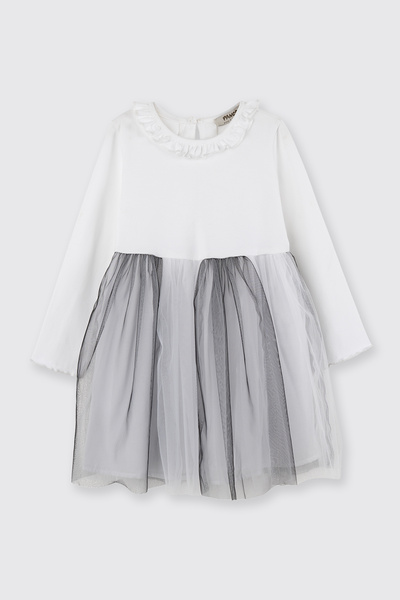 Panço Kız Bebek Beyaz Elbise