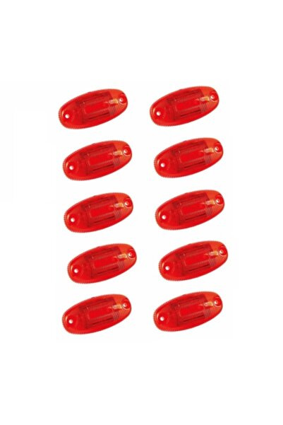 fristom Set de 10 lămpi de marker cu LED, roșii, 12-24 V, FT-068 C