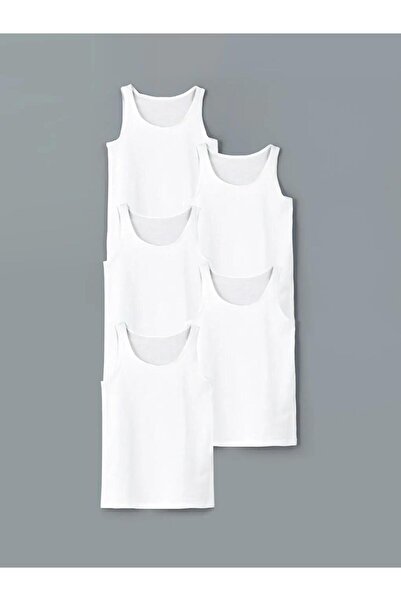 LC Waikiki Πακέτο 5 μπλουζών για κορίτσια με λαιμόκοψη (W5)