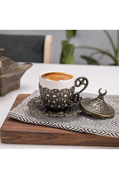 E orient 1 Piece Turkish Coffee Cup - Traditional Design with Crescent Motif, Turkish, Greek, Arabic Coffee