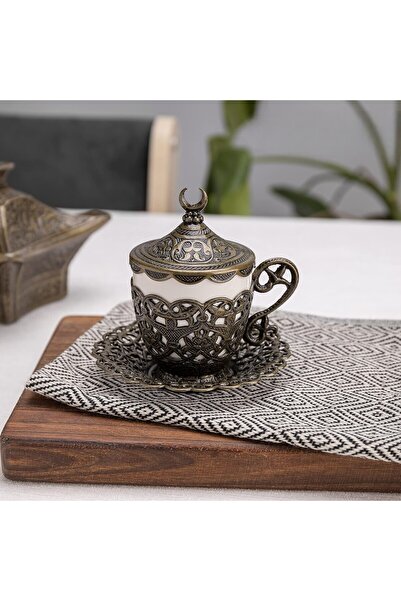 E orient 1 Piece Turkish Coffee Cup - Traditional Design with Crescent Motif, Turkish, Greek, Arabic Coffee