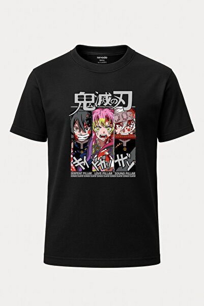 nirvoda Obanai Mitsuri Tengen - Μπλουζάκι με στάμπα Demon Slayer Hashira