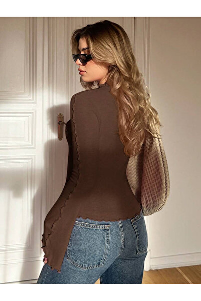 KHAB PREMİUM Γυναικεία ισπανική μπλούζα Kol F κοτλέ