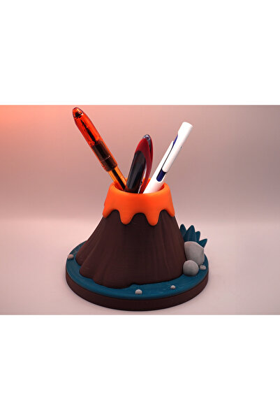 HasFar Tech حامل أقلام بتصميم بركاني - منظم سطح المكتب