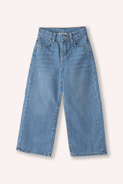 Panço Kız Çocuk Açık Mavi Kot Pantolon