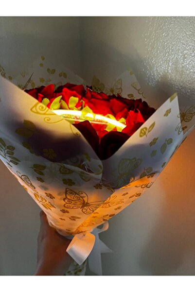 KAYZEN kırmızı güllü ayna buketi