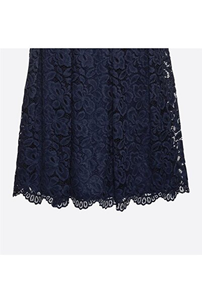 Bulalgiy Kadın Lacivert Dantelli Elbise - BGA736853