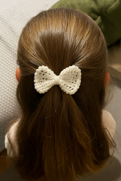 Mavi Masal Pletena kopča za kosu za decu i žene, bela