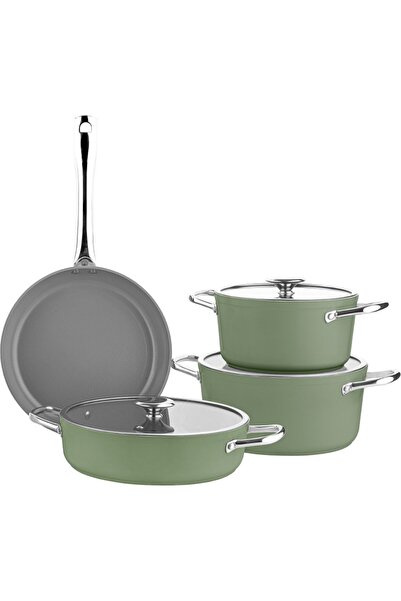 Lara Çarşı Bambum Cookware Set Voyage Cookware Set Green