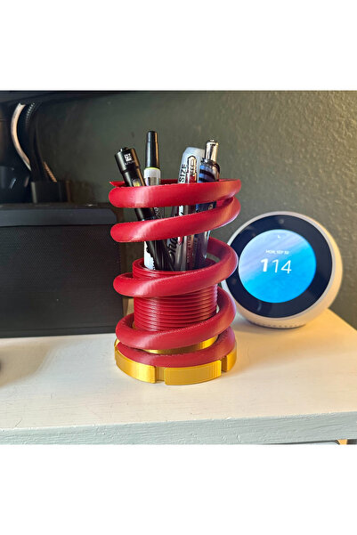 HasFar Tech حامل أقلام بتصميم تعليق – منظم حلزوني لسطح المكتب