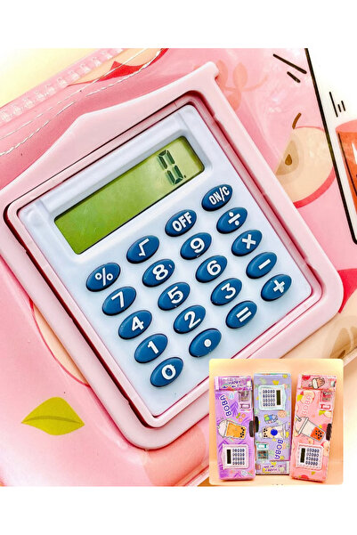 synshop Kawaii Hesap Makineli Lüx 3 Bölmeli Kalemtraş Açacaklı Kalemlik Kalem Kutusu Okul Öğrenci