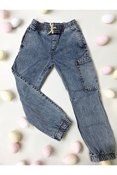 DOLCE KİDS CEPLİ PAÇASI LASTİKLİ ERKEK ÇOCUK KOT PANTOLON