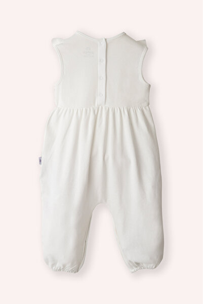 Panço Newborn Ruffle Detailed White Jumpsuit