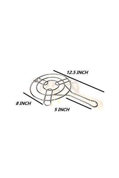 Hope Kitchen Mate Stainless Steel Papad Roster and Egg Beater Set of 2