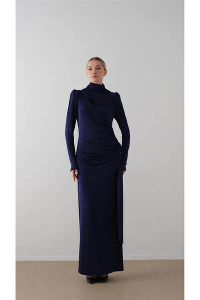 miha Hicran Önal BUZZY ELBİSE Bleumarin