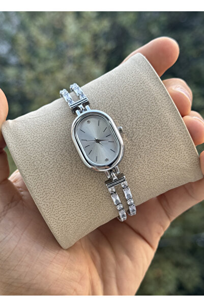 Tulpar New Season Special Design Stone Cord Oval Case Elegant Women's Wristwatch