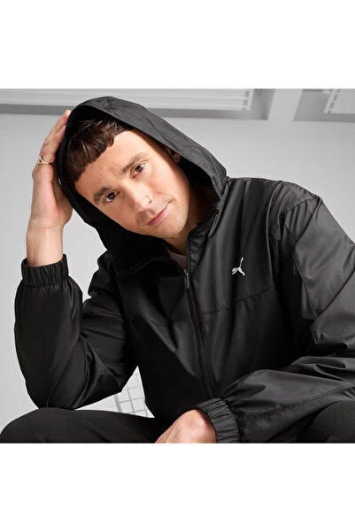 Puma Ess Relaxed Windbreaker Μαύρο Ανδρικό Αδιάβροχο & Αντιανεμικό 684626-01