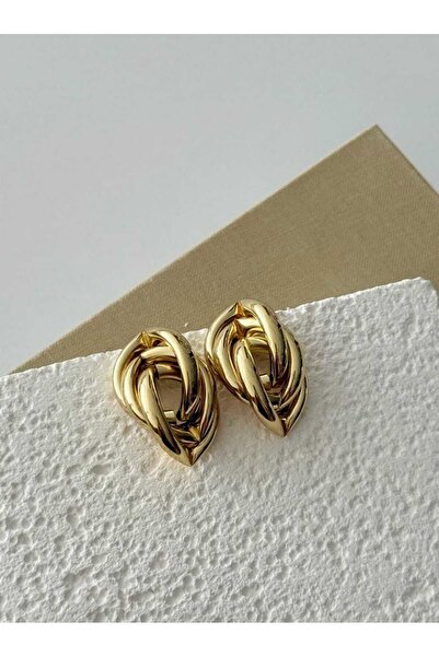 Bubbleatelier Çelik mila gold küpe